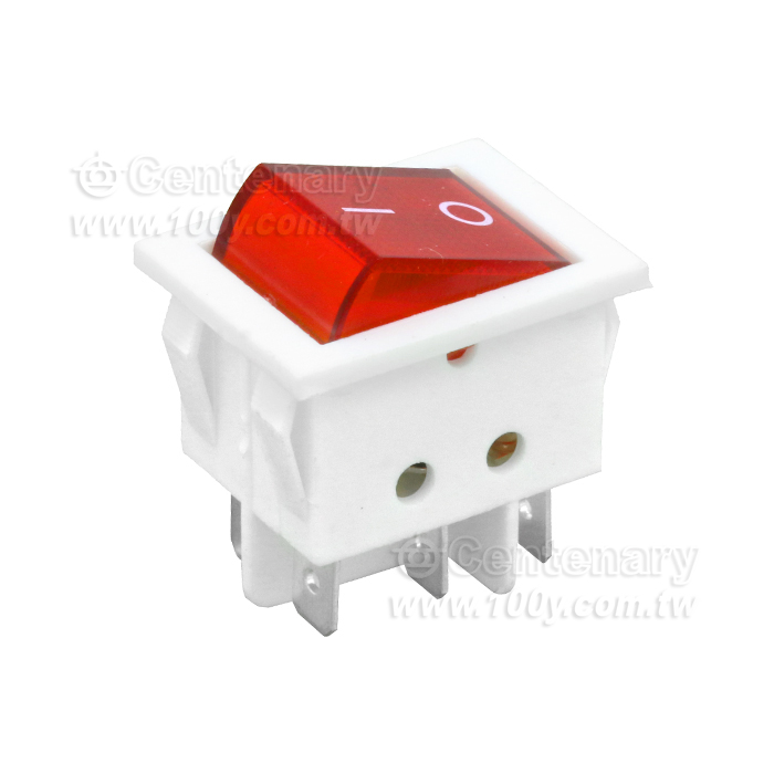 附燈-紅按鈕/白底 - 93778 產品圖片