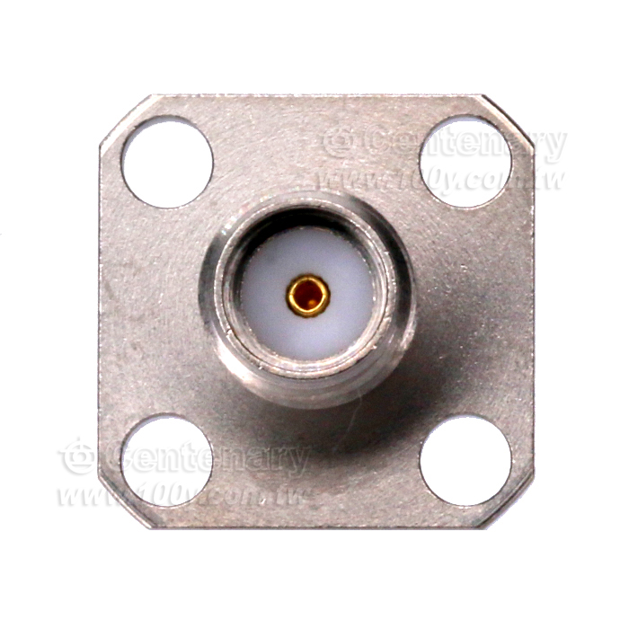 SMA Jack SQ 12.7mm 4 Hole Flange With Tab Contact 27GHz VSWR 1.2 - 94120 Product Image