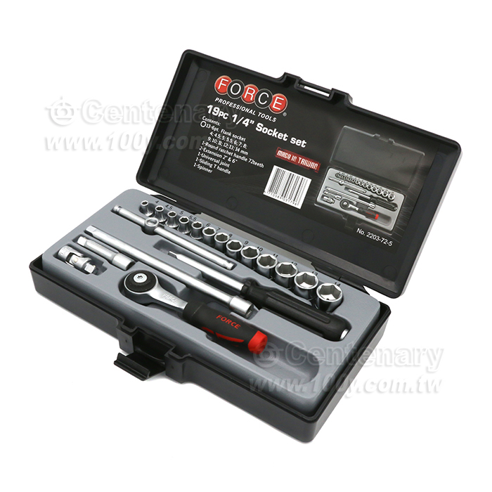 1/4" 套筒套件 19 件/組 - 94188 產品圖片