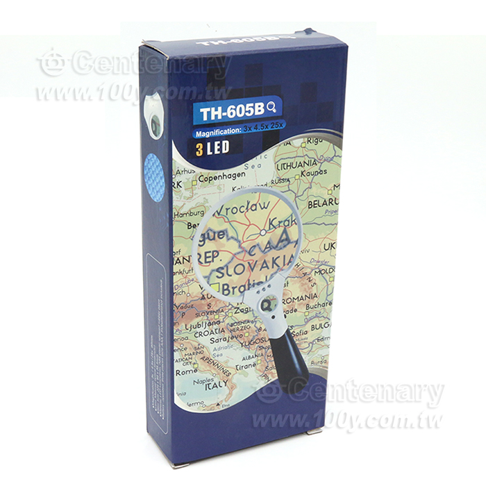 90mm手持式帶3LED燈放大鏡 - 156466 產品圖片