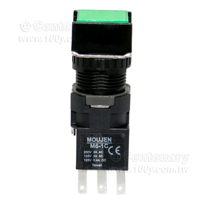 帶燈按鍵開關 6V 綠色 - 94339 產品圖片