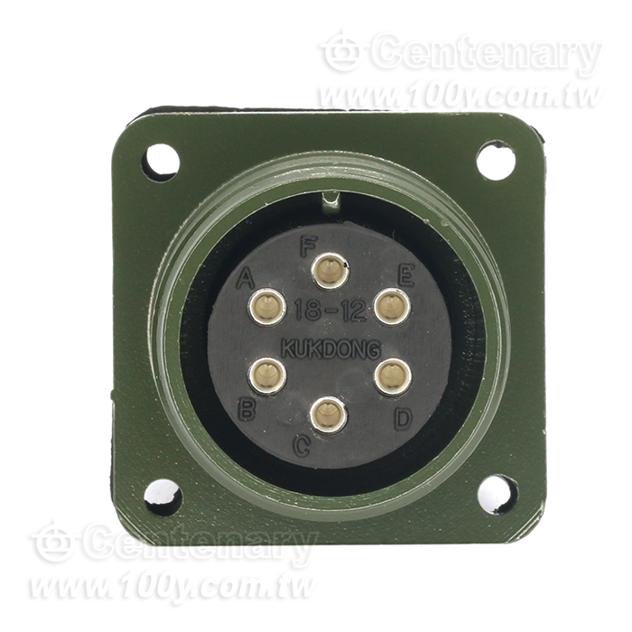 6P母端械外插座13A~20A 500Vac - 51132 產品圖片