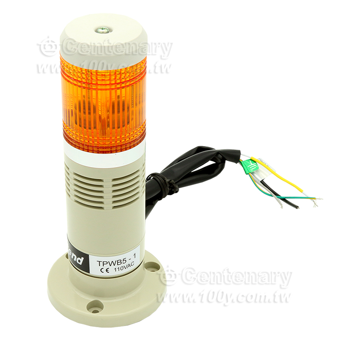 φ50盤式一層警示燈-蜂鳴型 (橙色) 鎢絲燈泡110V - 160220 產品圖片