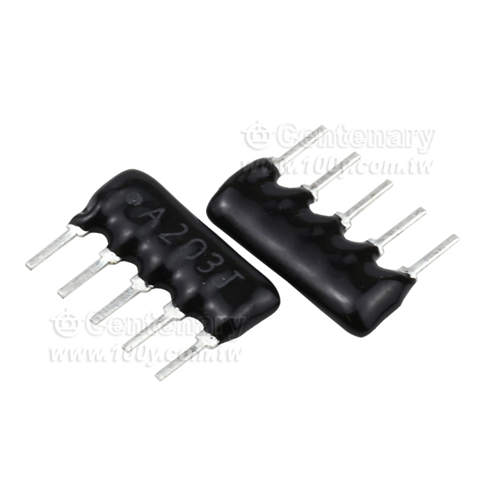 A-Type 5Pins 1/8W SIP Resistor Networks - 16801 Product Image