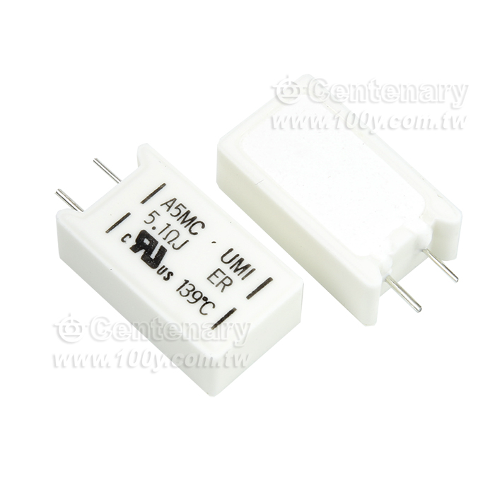 5.1ΩJ  139°C的水泥電阻附溫度保險絲 - 160355 產品圖片
