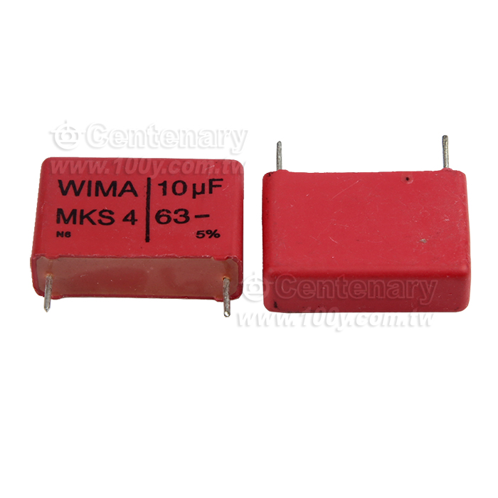 MKS4-10uF/63V-22.5mm ±5%(角距22.5mm)長腳 - 51346 產品圖片