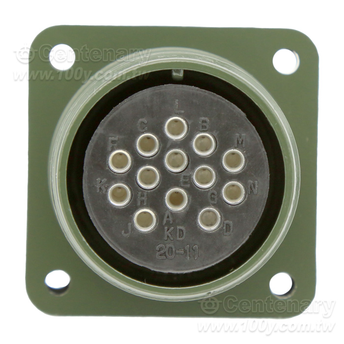 13P母端械外插座13A~20A/200Vac/250Vdc - 64502 產品圖片