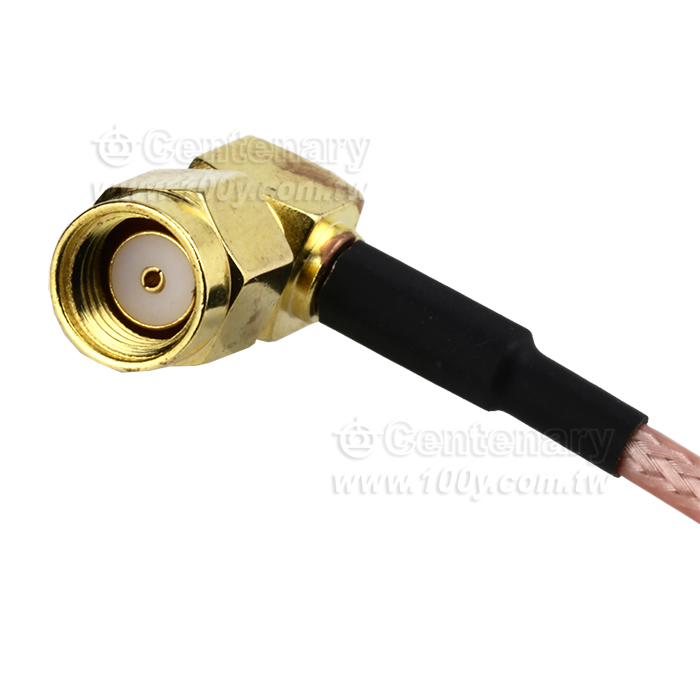 SMA彎公-內孔 轉 電子線-鍍錫線-轉接線0.3M - 161295 產品圖片