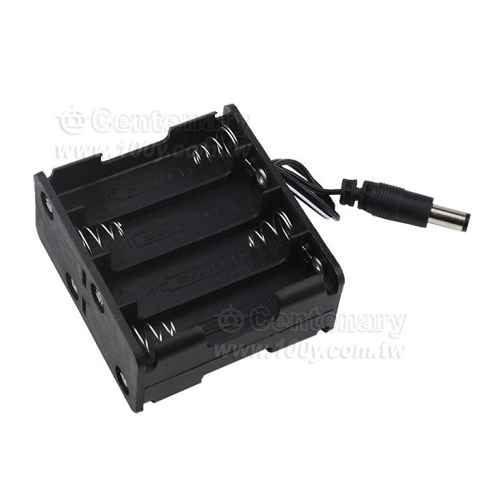 3號8只 背靠背電池盒方型(ROHS) 帶DC頭 - 161233 產品圖片