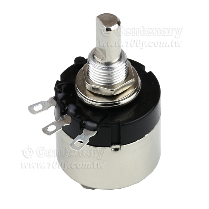 帶開關單聯精密可調電位器 F軸（半剖）10kΩ - 161599 產品圖片