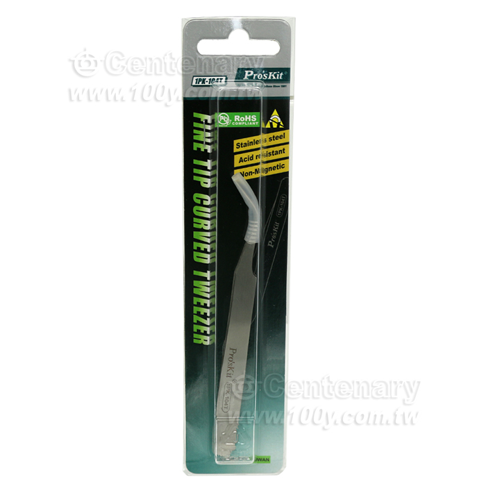 Prokits_Stainless Steel Anti-Magnetic Curved Tip Tweezer - 95456 Product Image