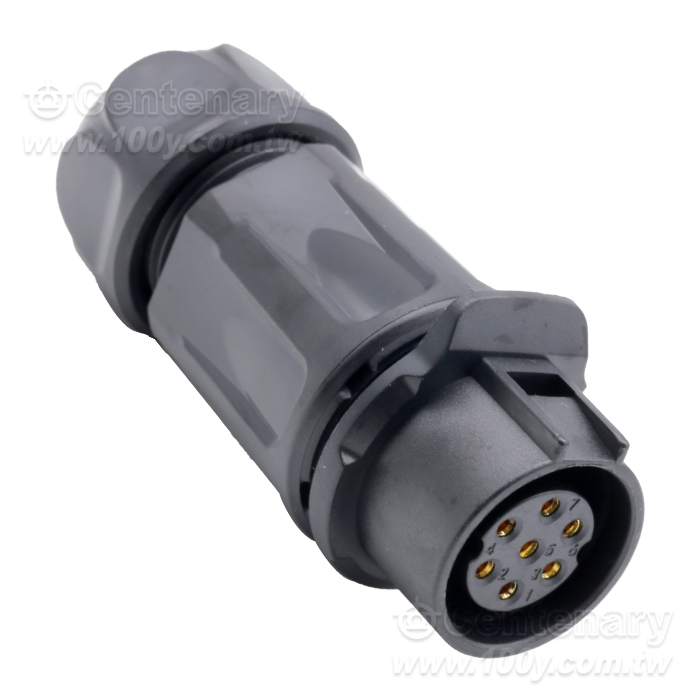 Cnlinko LP20 type 7-core butt female plug Plastic welded type (anti-stay +φ12mm tail seal ring) - 162629 Product Image