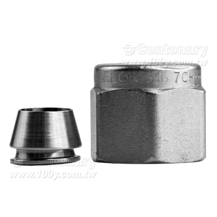 316L不鏽鋼卡套螺母 前卡套+后卡套+螺母 1/4in - 162684 產品圖片