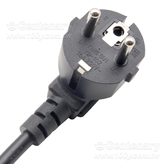 18AWG(0.75mm2) Euro Style 3-Conductor Power Cord VED 1.8M - 162766 Product Image