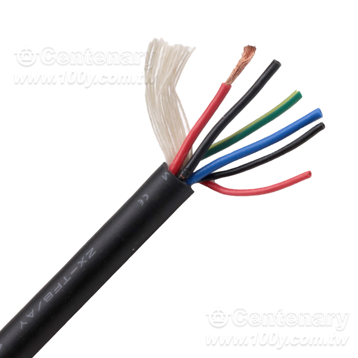 高柔動力帶剎車伺服電機綫4C*0.5mm2+2C*0.2mm2黑 - 162133 產品圖片