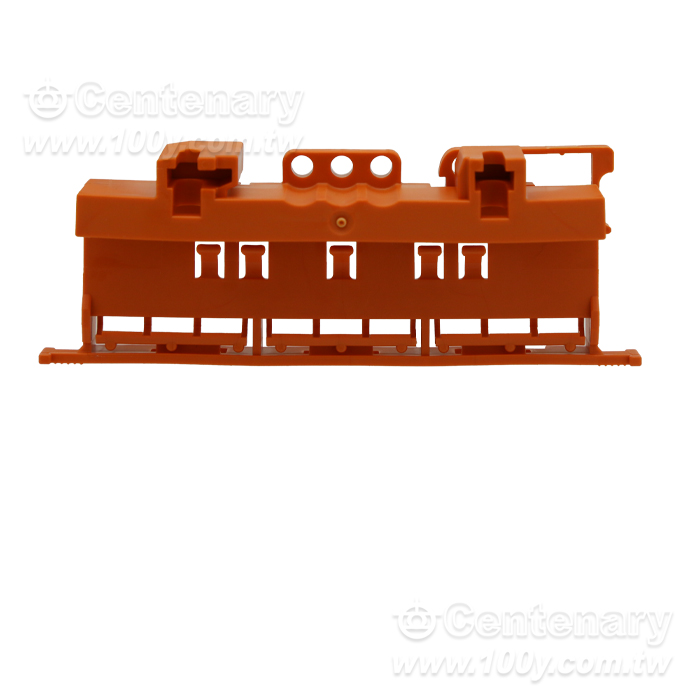 WAGO 221 Series Stand - 6 mm2; Suitable for DIN-35 rail mounting/screw mounting; orange - 163020 Product Image