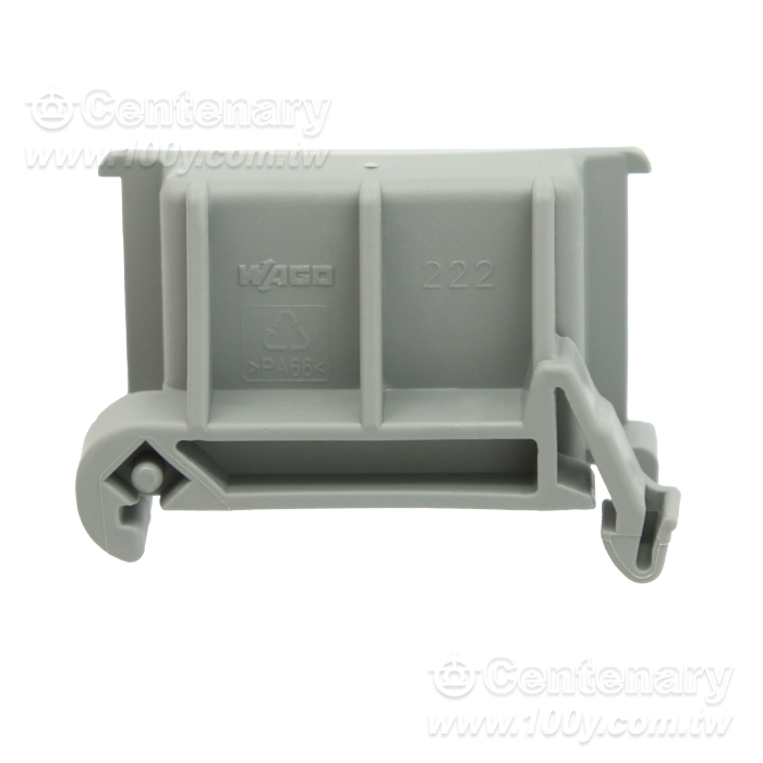 WAGO Angle DIN track adapter; Through the fixed bracket; 221-500 or 222-500; Can be installed on DIN 35 rail; gray - 163024 Product Image