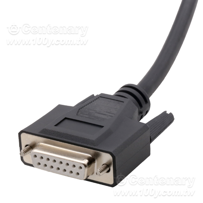 DB15單頭帶端子串口線  DB15母頭 1M - 163897 產品圖片