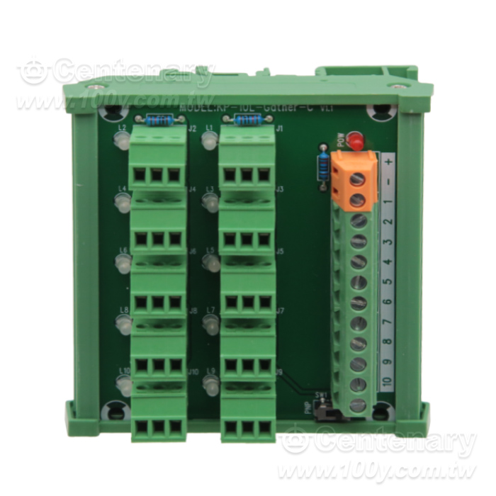 3-wire input PLC sensor acquisition terminal NPN/PNP universal acquisition card with 10 lights - 163054 Product Image