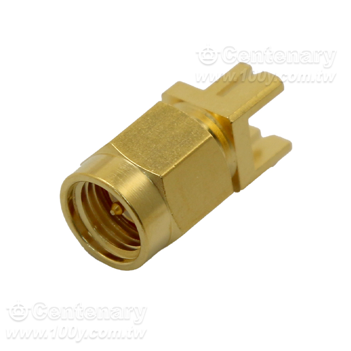 SMA Plug PCB Mount end launch (T=0.6)  With Round Contact; 18GHz VSWR 1.2 - 95909 Product Image