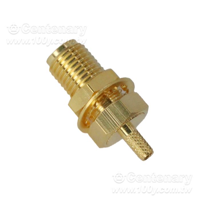 SMA Jack Crimp Bulkhead For RG174,RG188, RG316 ; 6GHz VSWR 1.2 - 146969 Product Image