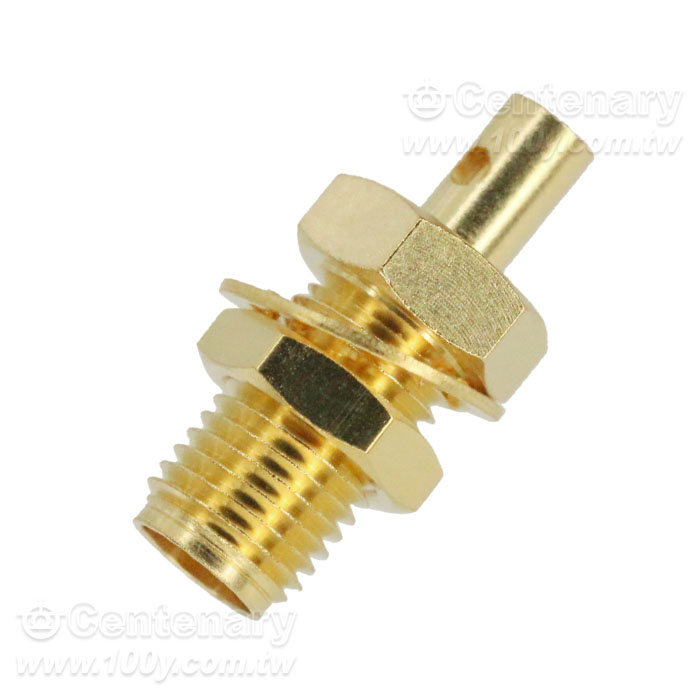 SMA jack solder bulkhead for RG405; 27GHz VSWR1.2 - 163424 Product Image