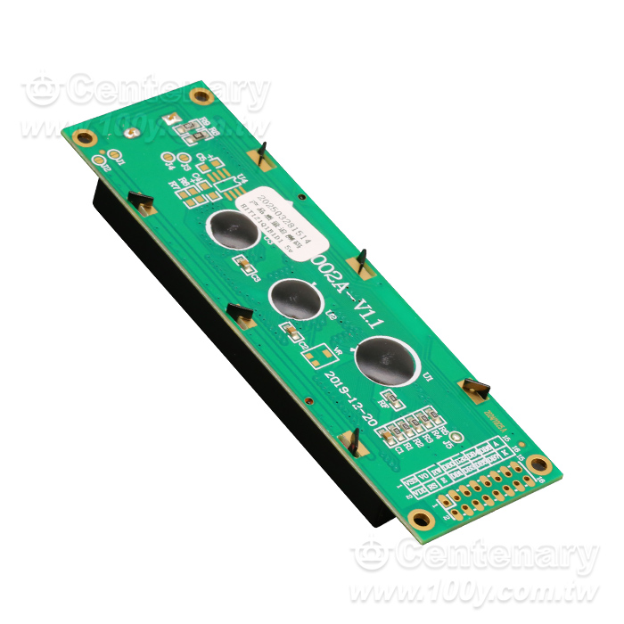 20*2 字符型 LCD 5V (黃綠底黑字) 並口  居中接口 - 163640 產品圖片