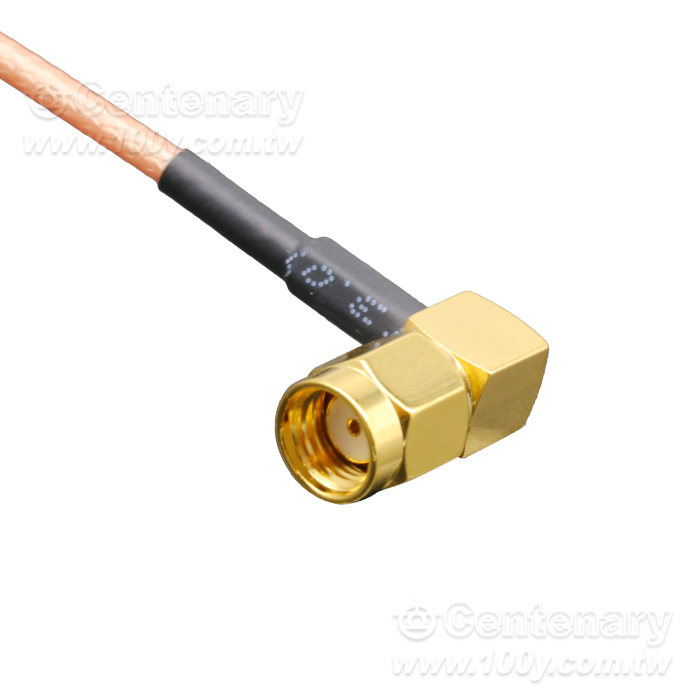 SMA+SMA-RG316射頻轉接跳線SMA彎公母轉接線纜 - 163635 Product Image