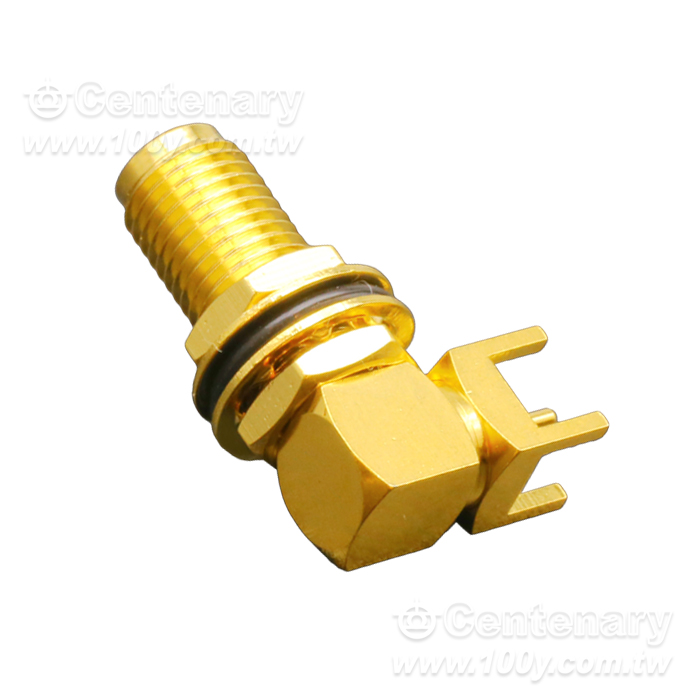 SMA jack PCB mount bulkhead  3G VSWR1.25 - 163661 產品圖片