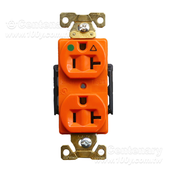 Cooper/EATON 20A/125V  美標電源插座 橙 - 163672 產品圖片
