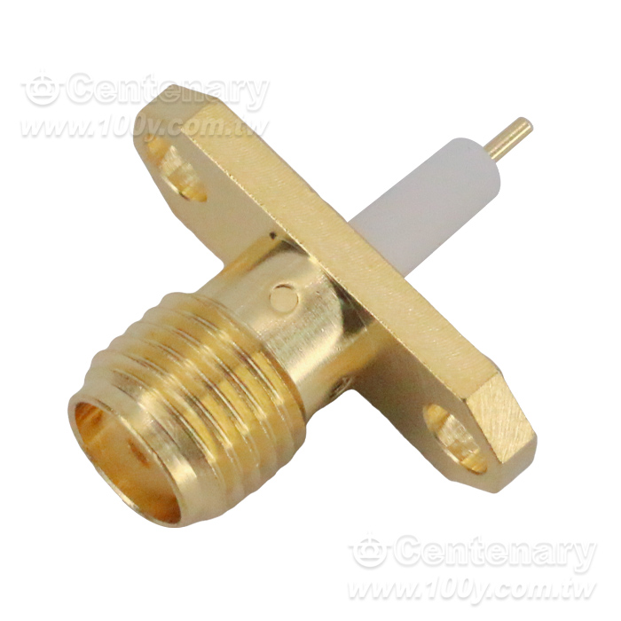 SMA Jack 16mm 2 Hole Flange With Round Contact - 96243 產品圖片