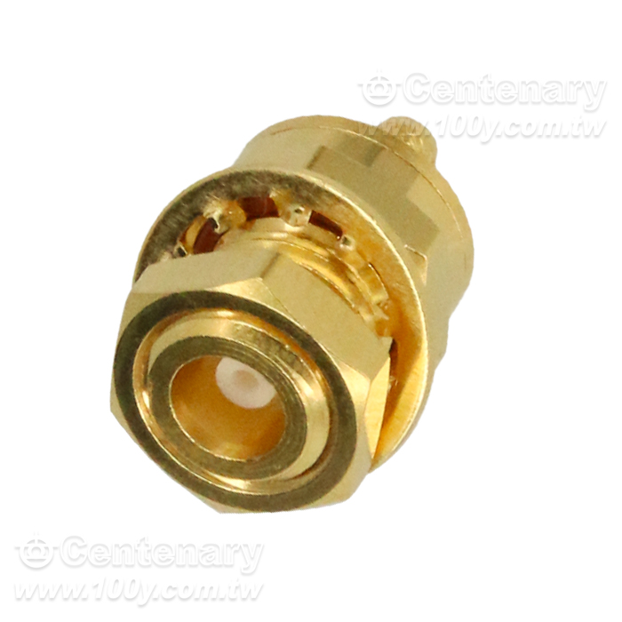 MCX Jack Crimp Bulkhead For RG174,RG188,RG316; 6GHz VSWR 1.2 - 96337 Product Image