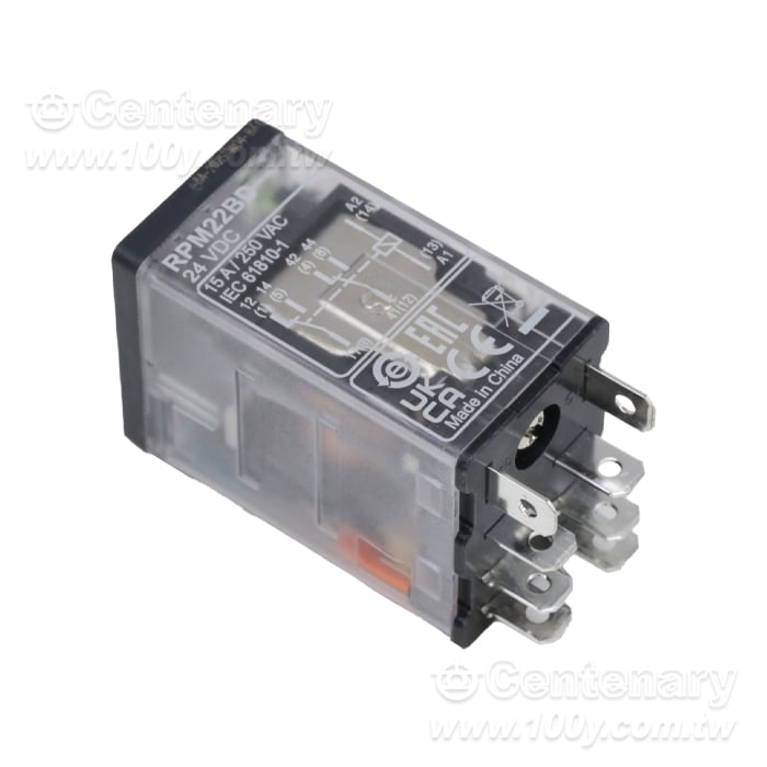 大功率繼電器 DC24V/15A 8腳 2開2閉 - 163946 產品圖片
