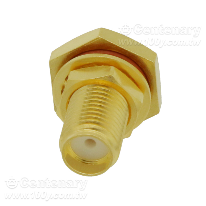 SMA Jack Crimp Bulkhead; IP67 Mated - 97235 Product Image