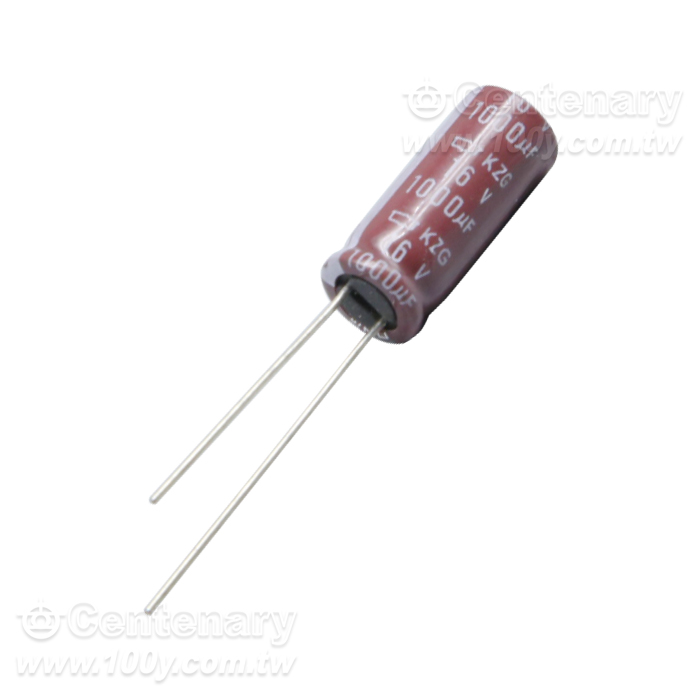 1000uF16V Aluminum Electrolytic Capacitor - 164250 Product Image