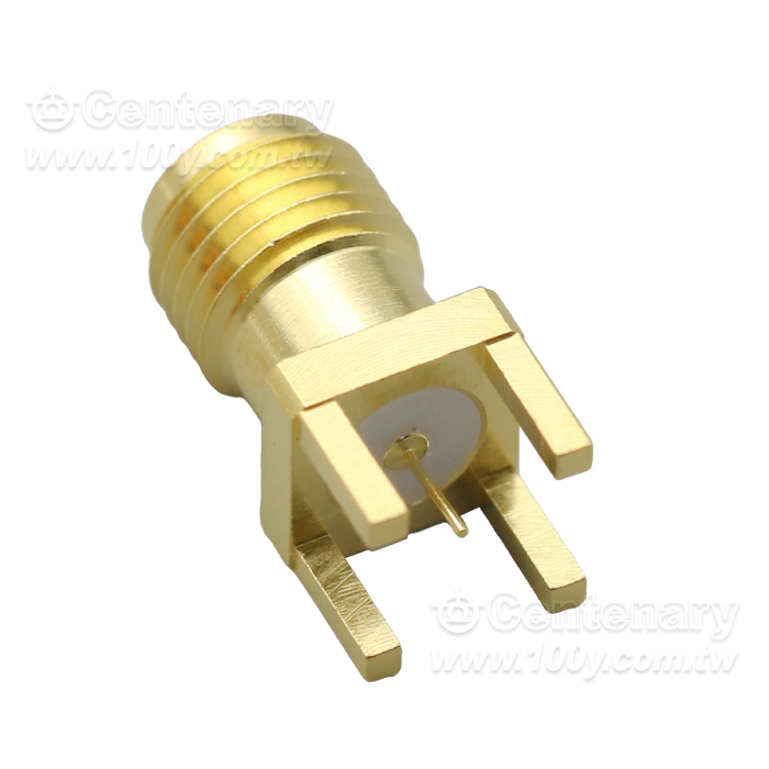 SMA Jack PCB Mount With Round Contact; - 97666 Product Image