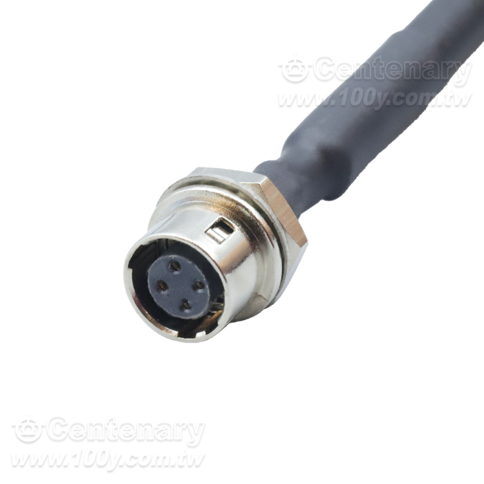 4P連接器 座裝孔/母插座 帶線 1M - 164776 產品圖片