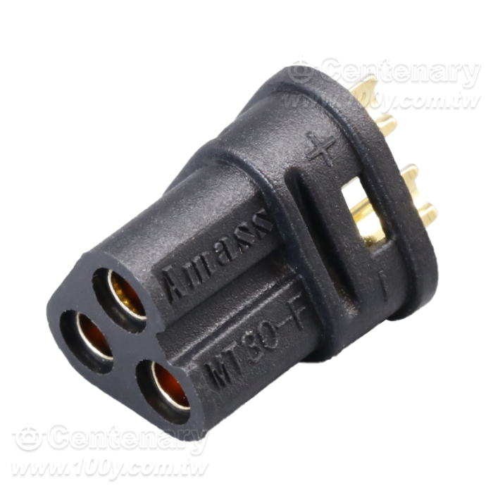 MT30小電流三孔連接器 母頭 黑色 - 164907 產品圖片