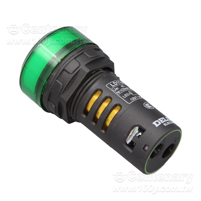 φ22 圓平形指示燈信號燈 綠色 220V - 165058 產品圖片