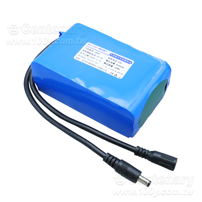 18650 lithium battery pack 6S2P-6000mAh/24V (including charger) - 165173 Product Image