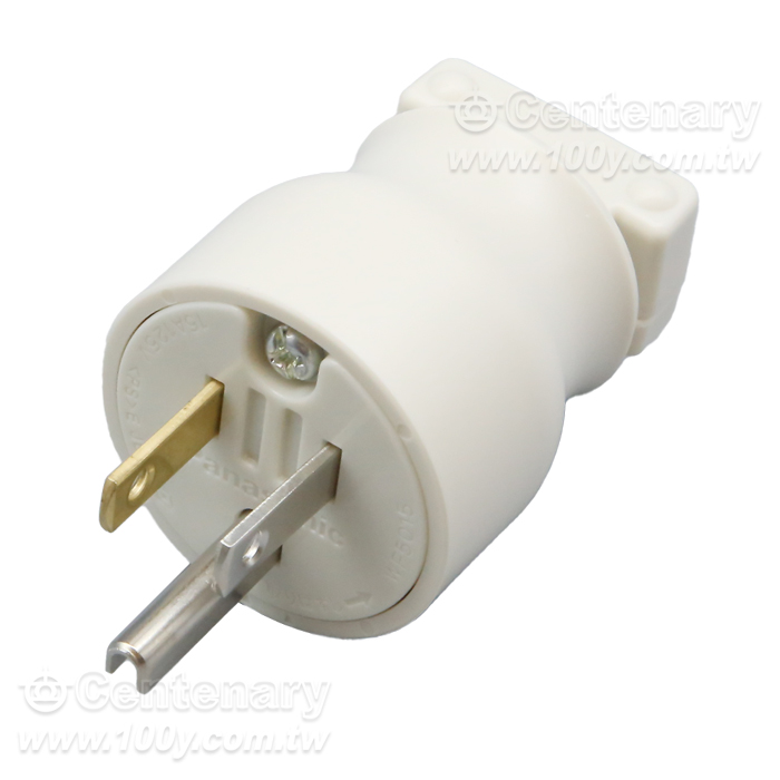 3P插頭15A125V  乳白色 - 165206 產品圖片