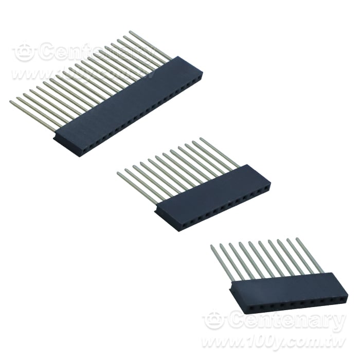1*5排針母座 黑體8.4mm P:2.54mm 針長14.5mm - 165248 產品圖片