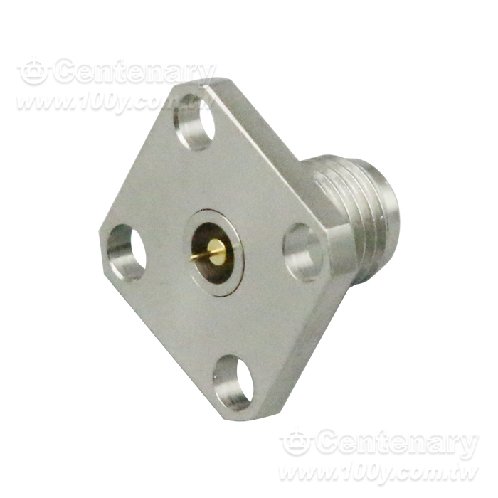 2.92mm Jack SQ 12.7mm 4 Hole Flange With Round Contact; 40Ghz VSWR 1.2 - 96987 Product Image