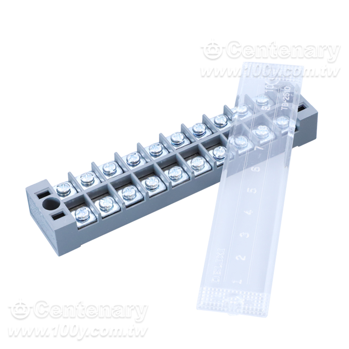 25A 10P Solid-type terminal block - 45077 Product Image