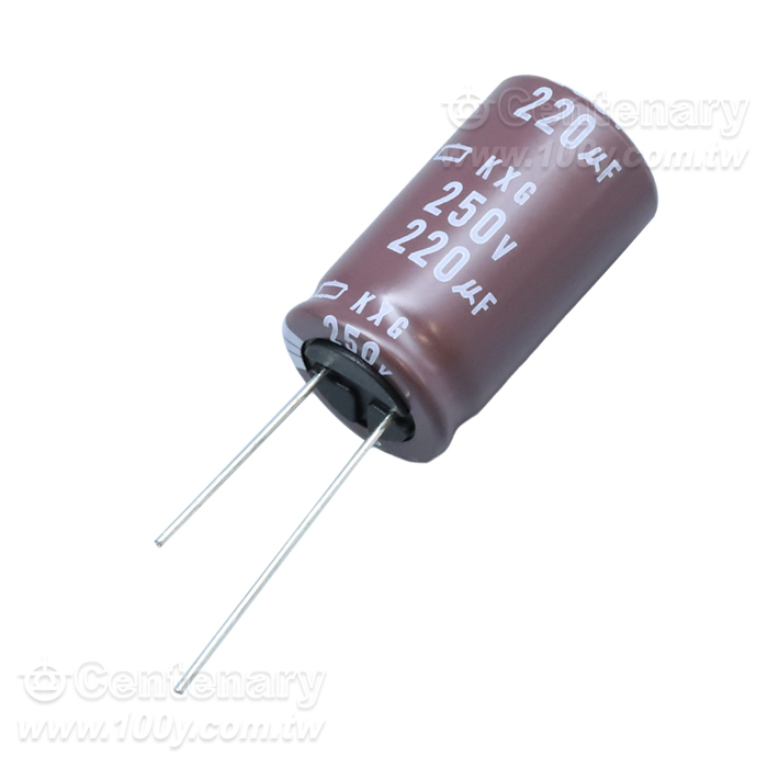 NIPPON_KXG-220UF/250V Miniature Aluminium Electrolytic Capacitor - 166179 Product Image