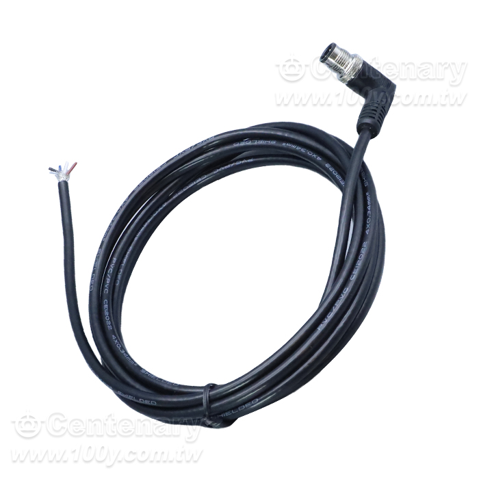 Straight needle in the first four male head _M12 waterproof sensor cable - 166121 Product Image