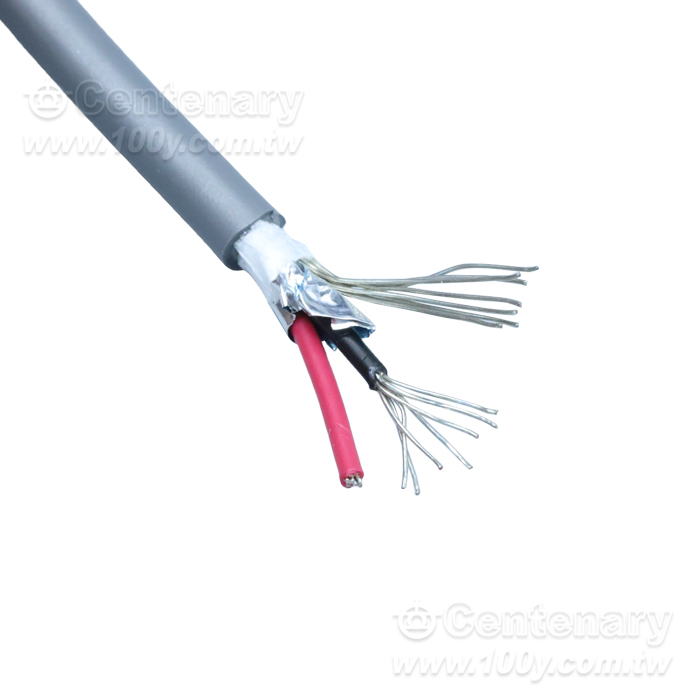 兩芯雙絞鋁箔屏蔽過機線(耳機線) 灰色 - 166681 產品圖片