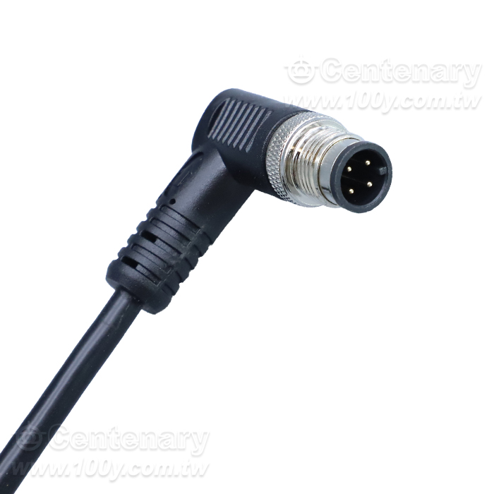 Straight needle in the first four male head _M12 waterproof sensor cable - 166122 Product Image
