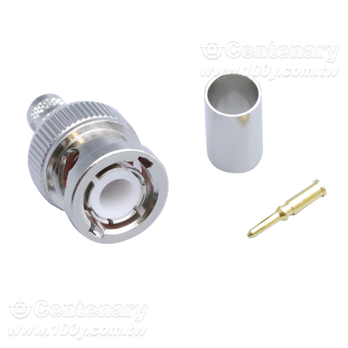 AMPHENOL CONN BNC PLUG STR 50 OHM CRIMP - 166328 Product Image