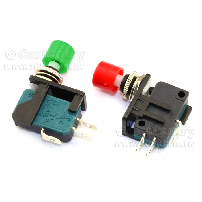 微動開關附押扣 6A  綠色 - 54774 產品圖片